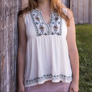 Know Rose White Blouse